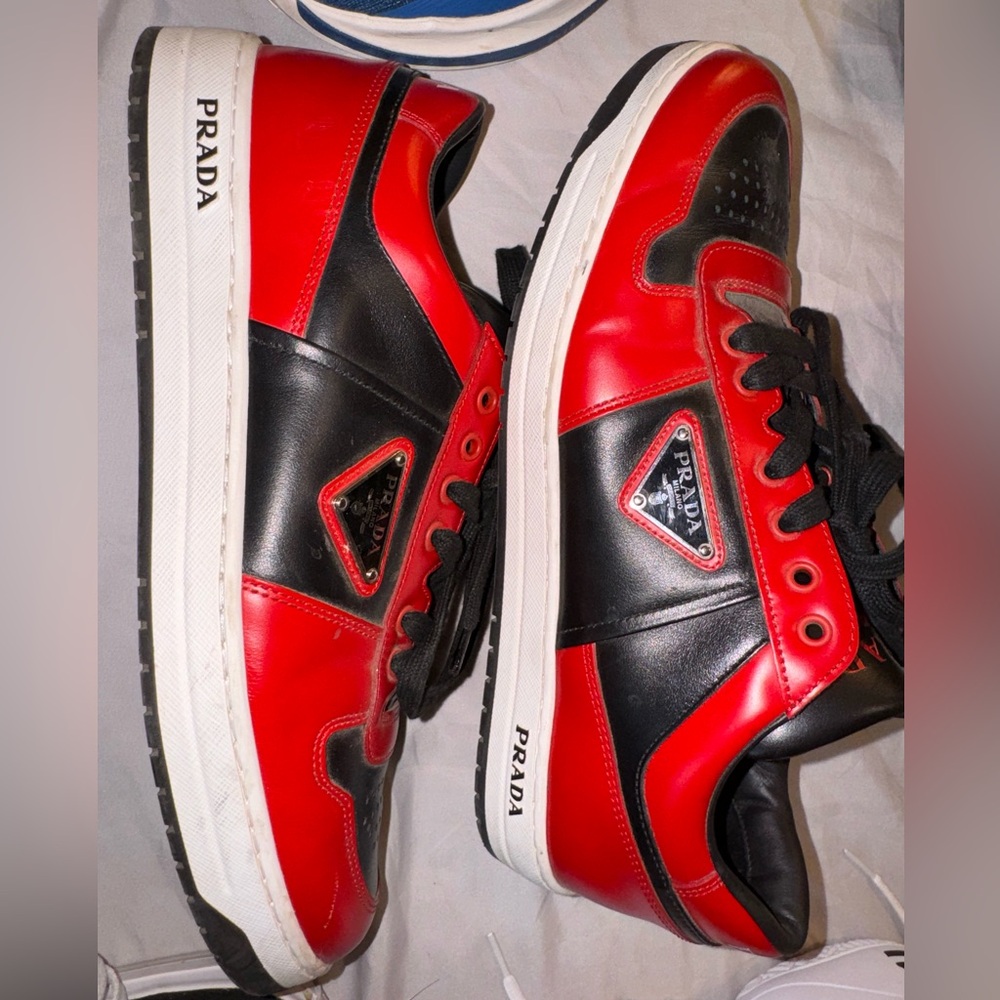 Prada Men's Red Downtown/ Sneaker size US 9